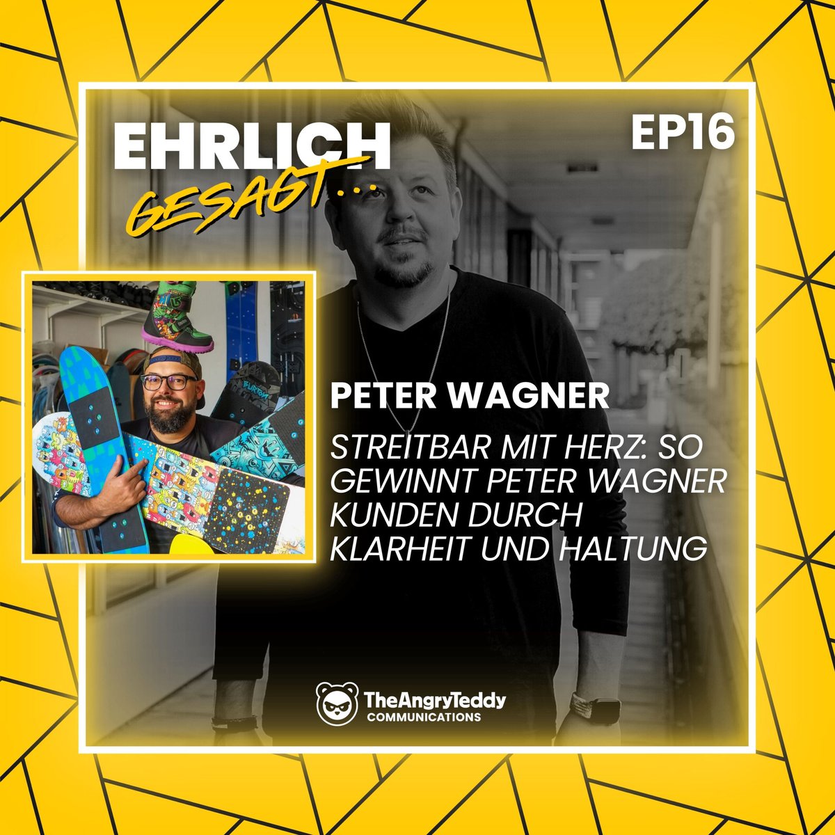 Peter-Wagner-Podcast-Cover Erwähnt Peter Wagner, Kommunikationsexperte, im Podcast "Ehrlich gesagt".